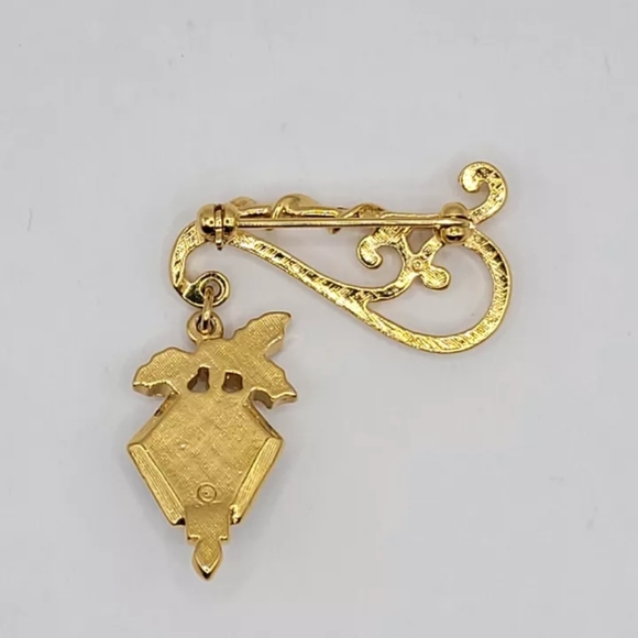 Vintage Lantern Light diamond gold tone Brooch.nib dated 1991 named winter glow - Picture 3 of 12